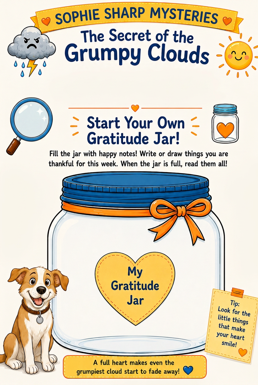Activity page: Start Your Own Gratitude Jar — fill the jar with notes about things you're thankful for