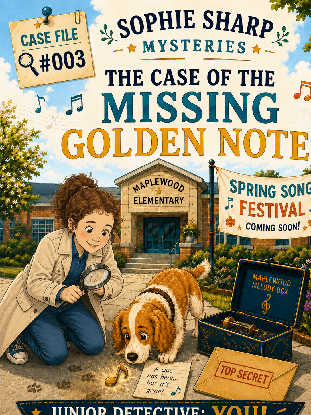 Case File #003 cover: The Case of the Missing Golden Note