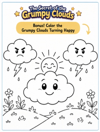 Artwork from Case File #004: The Secret of the Grumpy Clouds